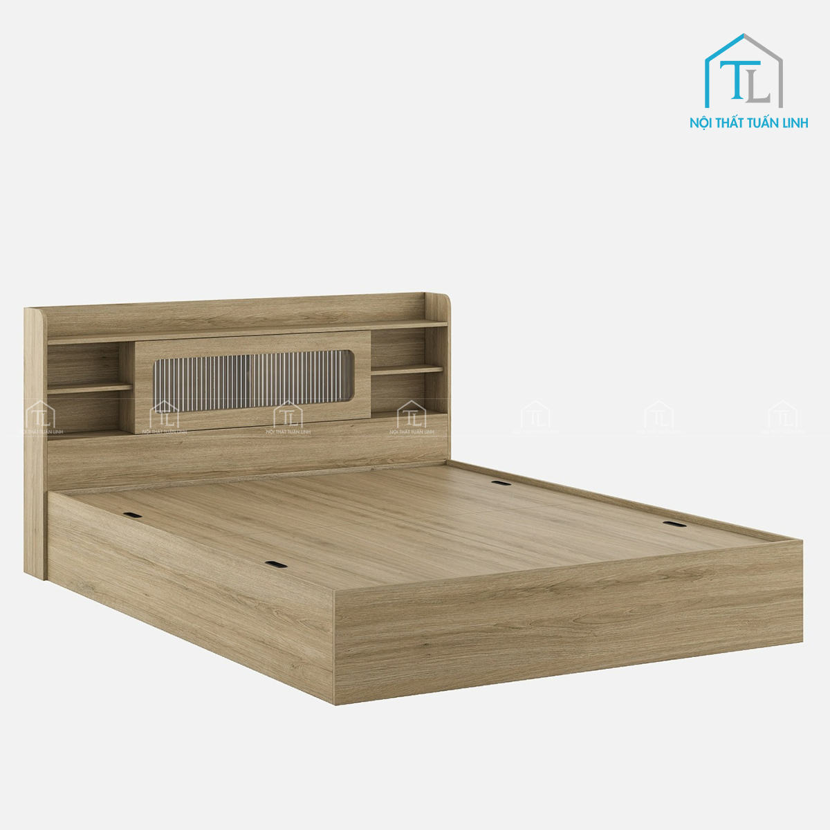Giường ngủ gỗ công nghiệp có hộc chứa thiết kế hiện đại