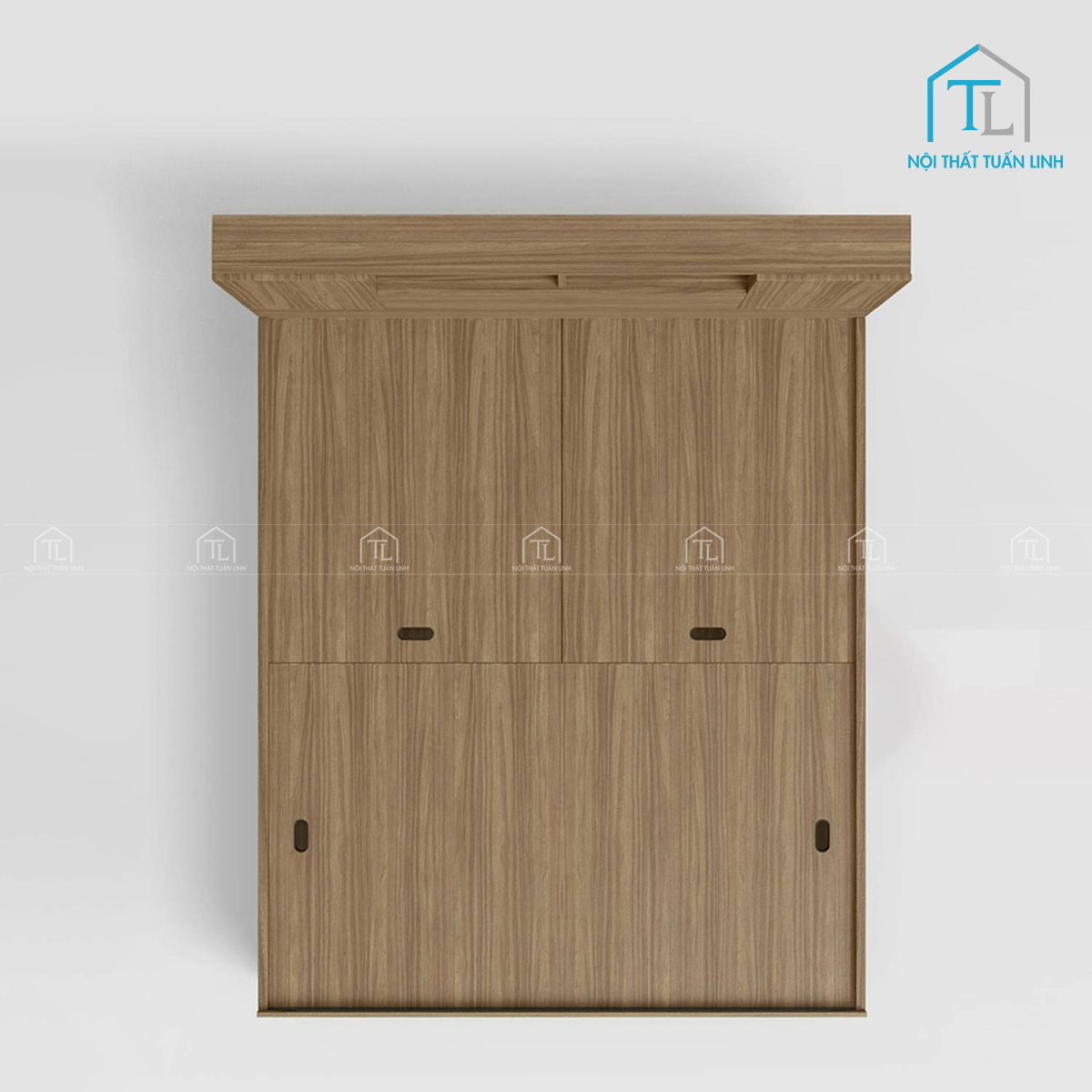 Giường ngủ gỗ công nghiệp có ngăn kéo thiết kế hiện đại, đầu giường tiện ích