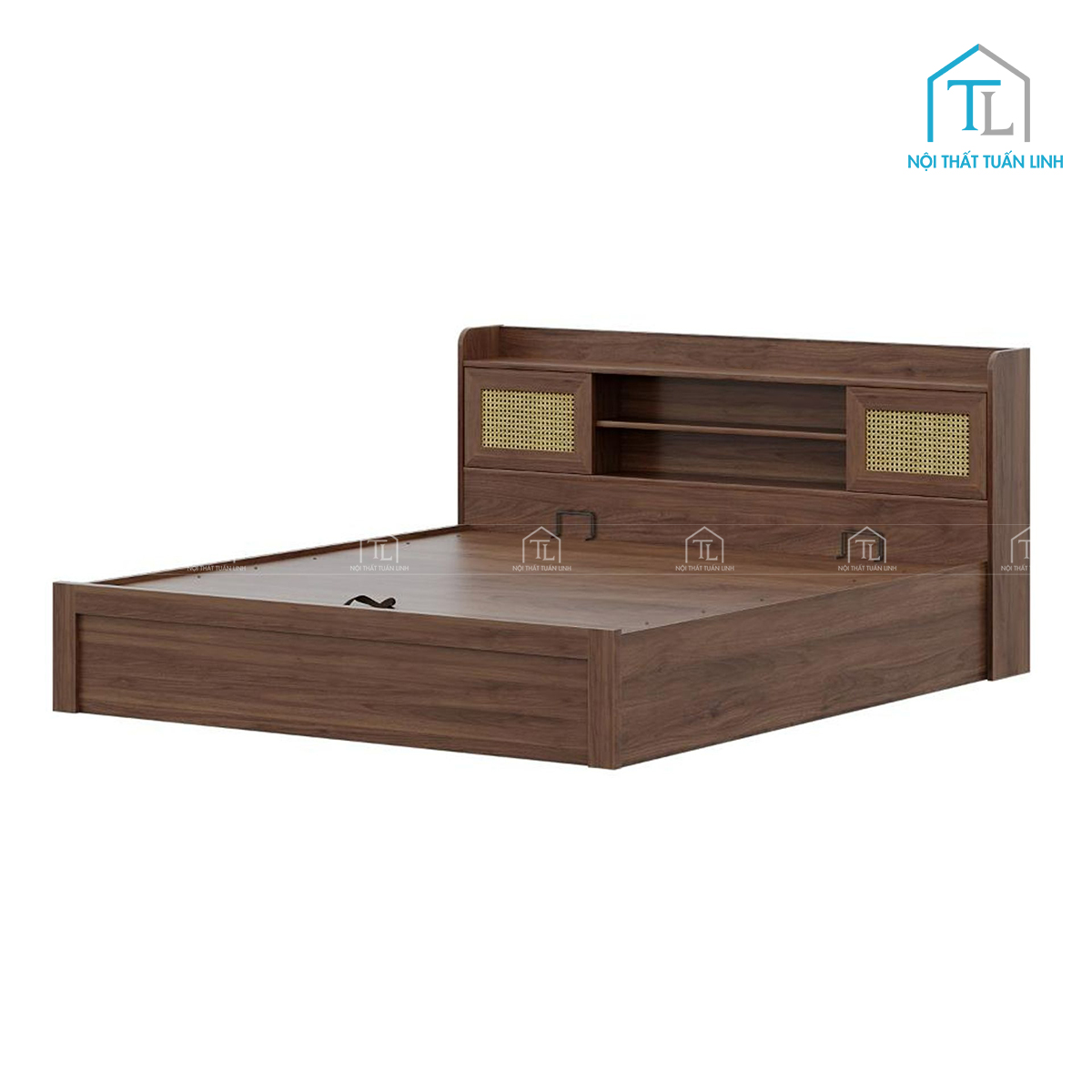 Giường ngủ gỗ công nghiệp tích hợp ngăn chứa cao cấp