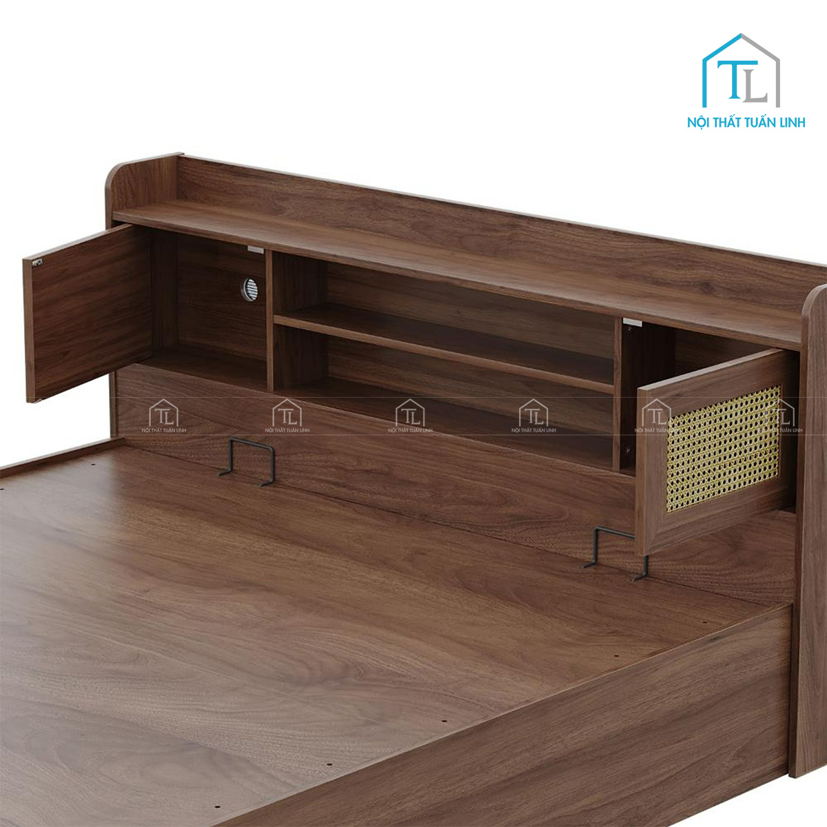 Giường ngủ gỗ công nghiệp tích hợp ngăn chứa cao cấp