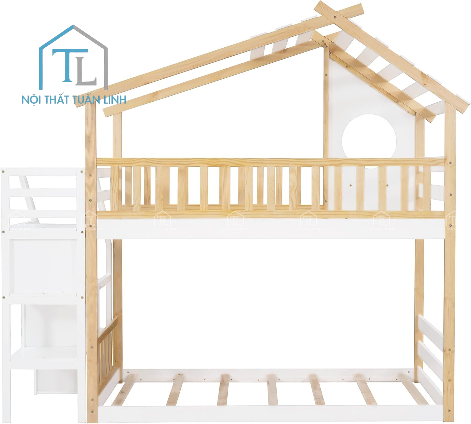 Giường tầng trẻ em gỗ thông