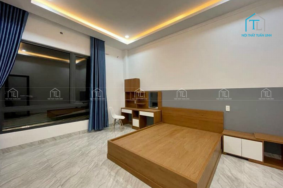 Mẫu giường và tủ kệ gỗ giá rẻ