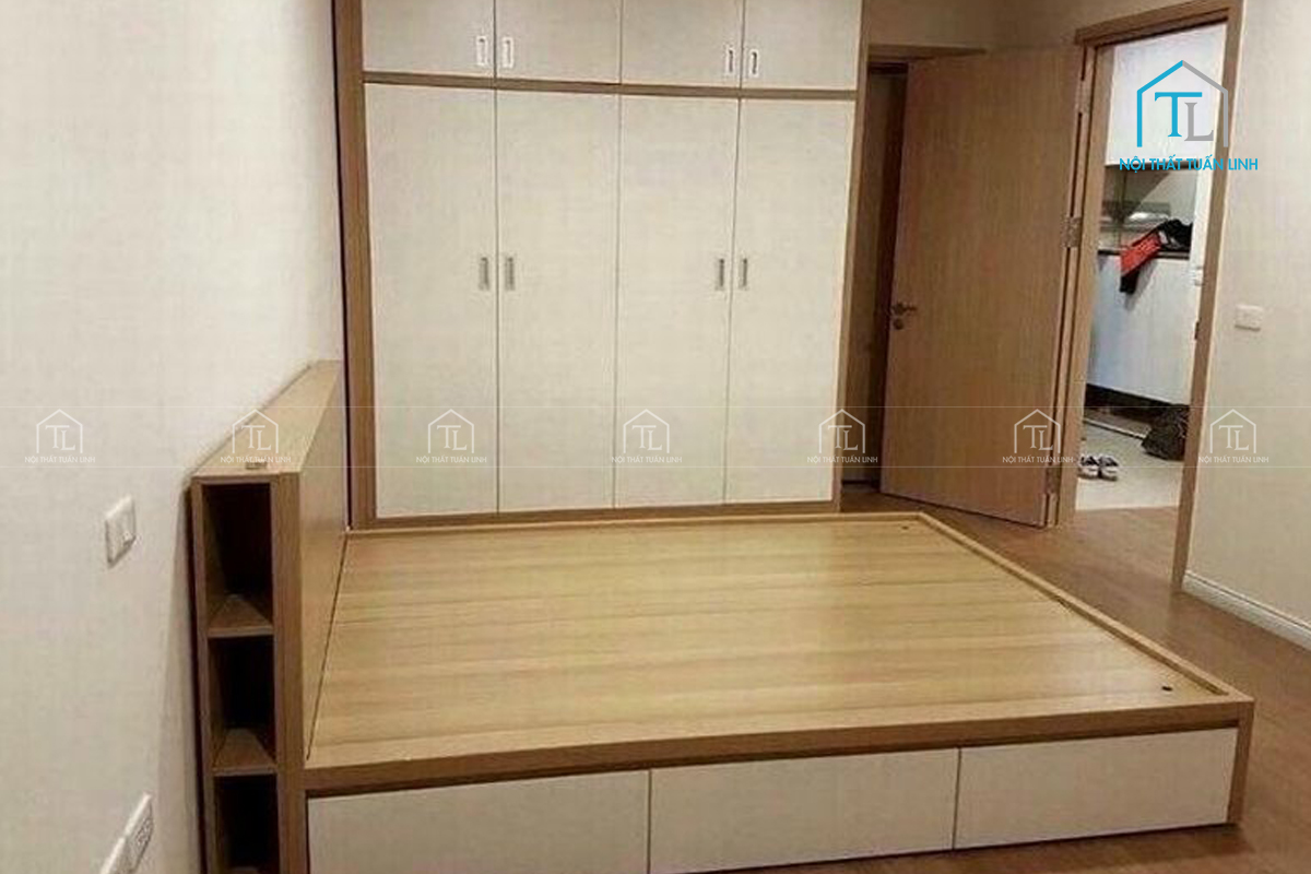 Mẫu giưởng và tủ quần áo gỗ công nghiệp giá rẻ