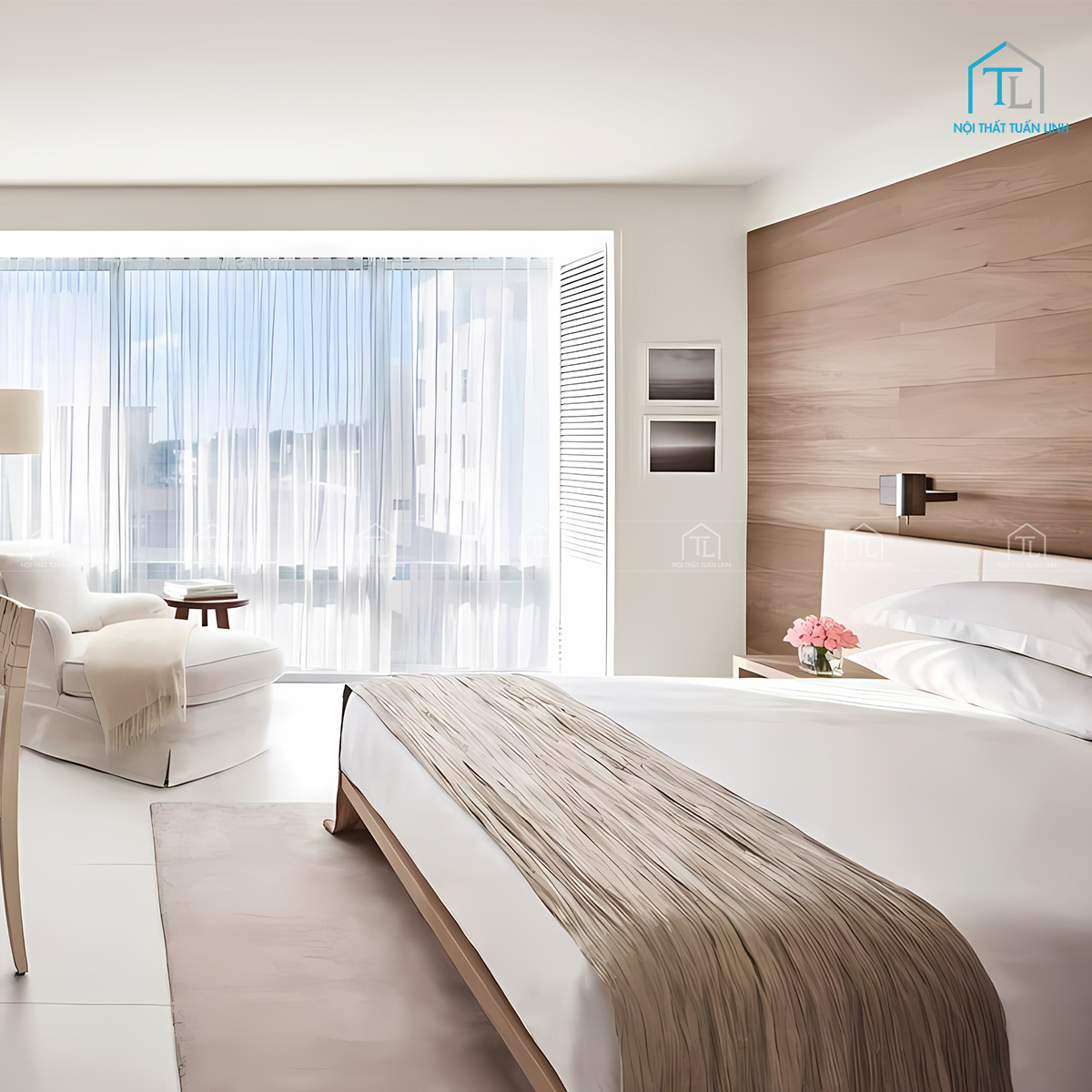 Mẫu thiết kế phòng ngủ khách sạn đơn giản, đẹp, rẻ