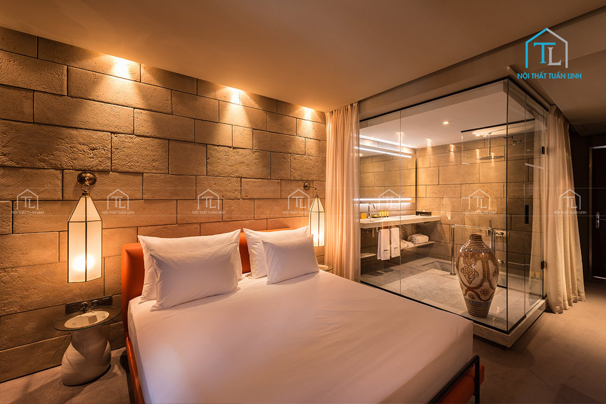 Sản xuất giường tủ nội thất phòng khách sạn giá rẻ