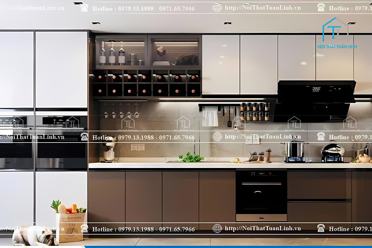 Thi công nội thất nhà bếp chữ I tại Bình Dương