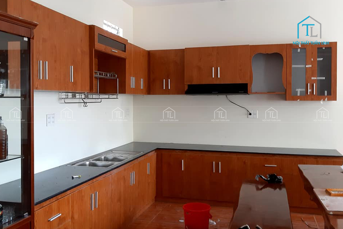 Thi công nội thất tủ bếp gỗ tại Bình Dương
