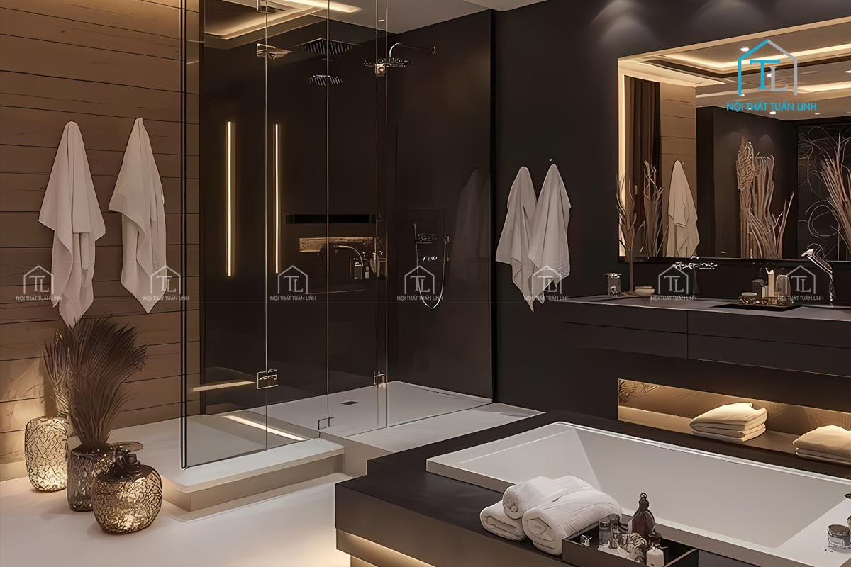 Thiết kế nội thất phòng tắm đẹp sang