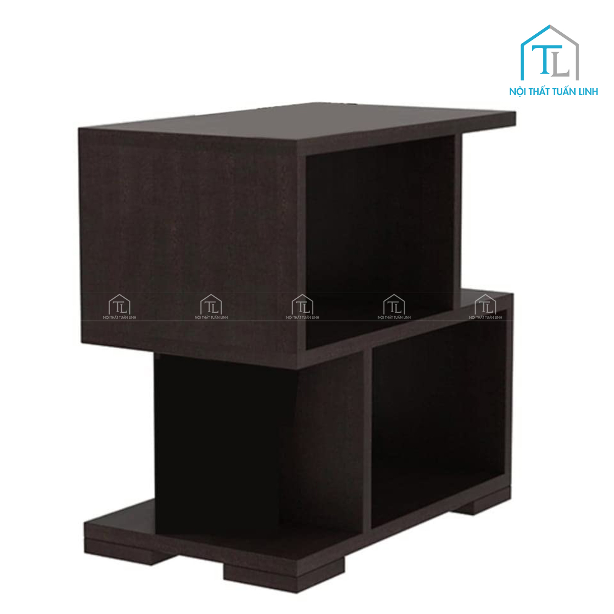 Tủ đầu giường MDF thiết kế hiện đại dáng chữ S đa năng