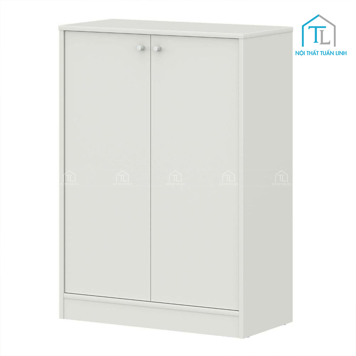 Tủ giày dép gỗ công nghiệp 2 cánh màu trắng