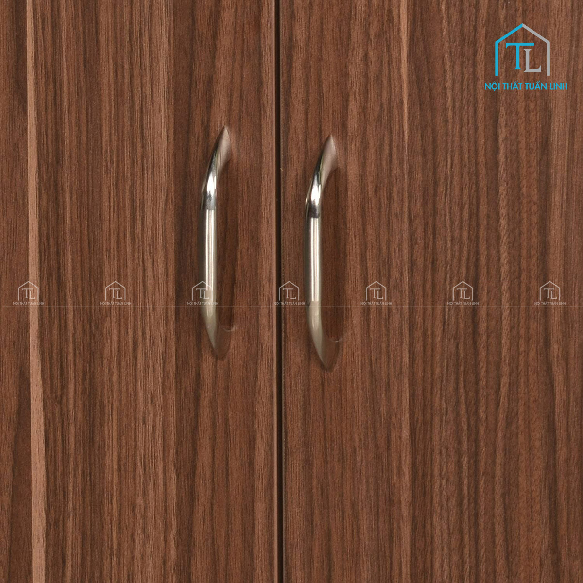 Tủ giày MDF màu gỗ óc chó thiết kế hiện đại