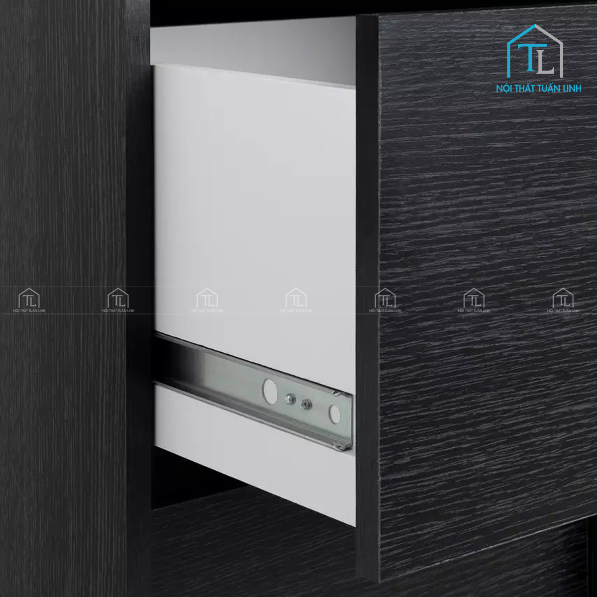 Tủ quần áo 1 cánh cửa lùa gỗ MDF màu đen