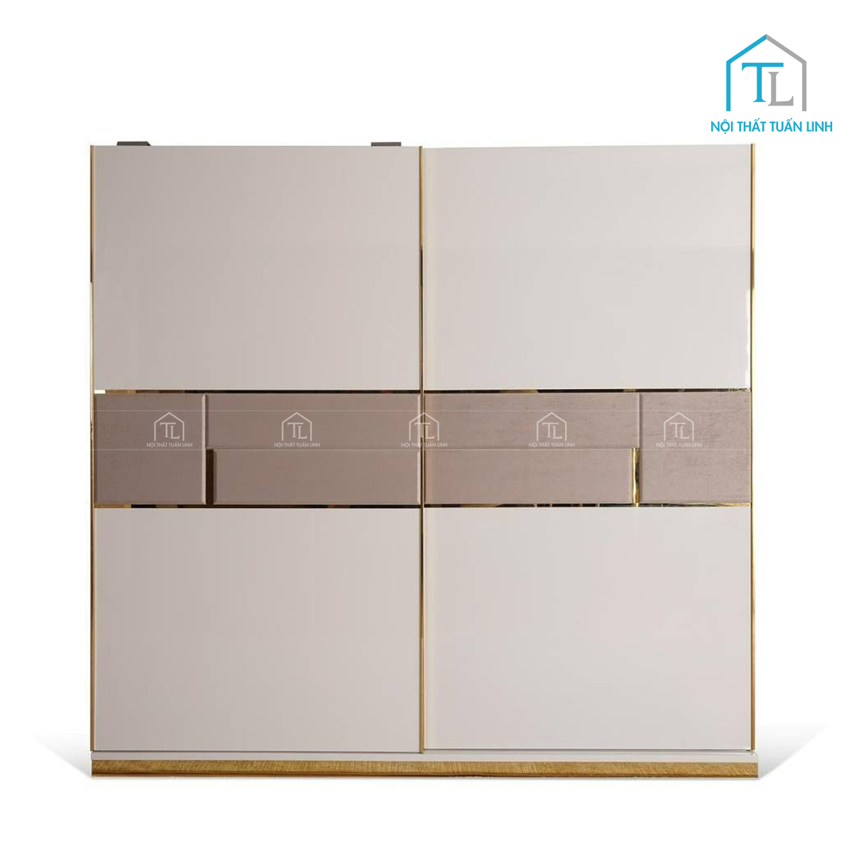Tủ quần áo 2 cánh cửa lùa gỗ MDF màu xám cao cấp