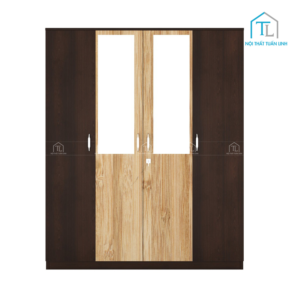 Tủ quần áo 4 cánh gỗ MDF thiết kế hiện đại, giá tốt