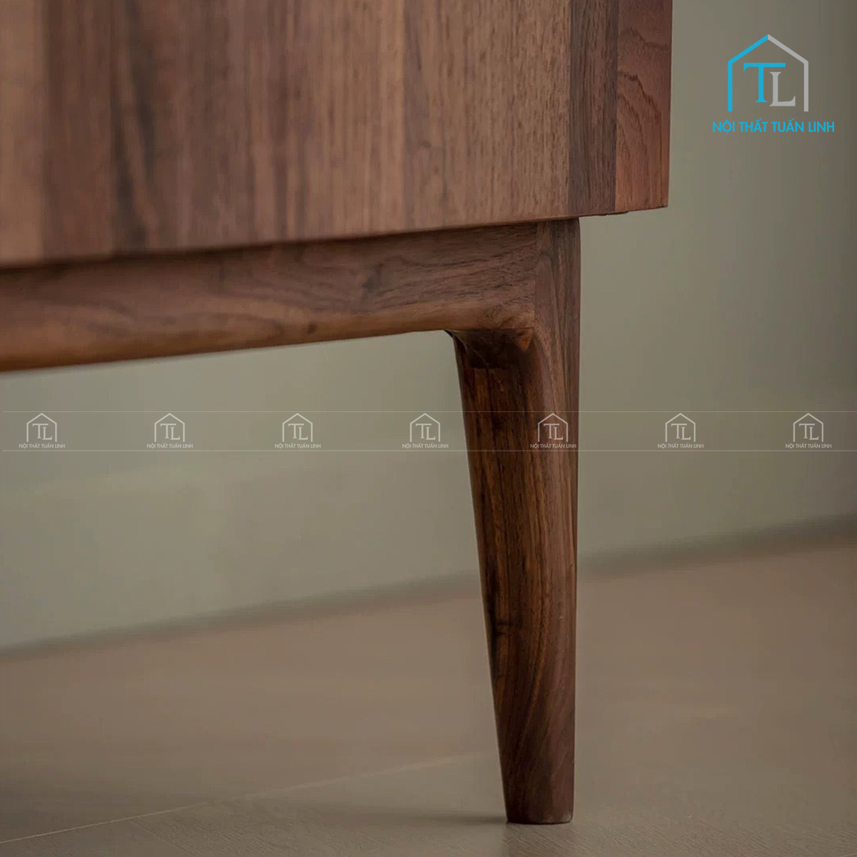 Tủ quần áo gỗ tự nhiên óc chó 2 cánh cao cấp