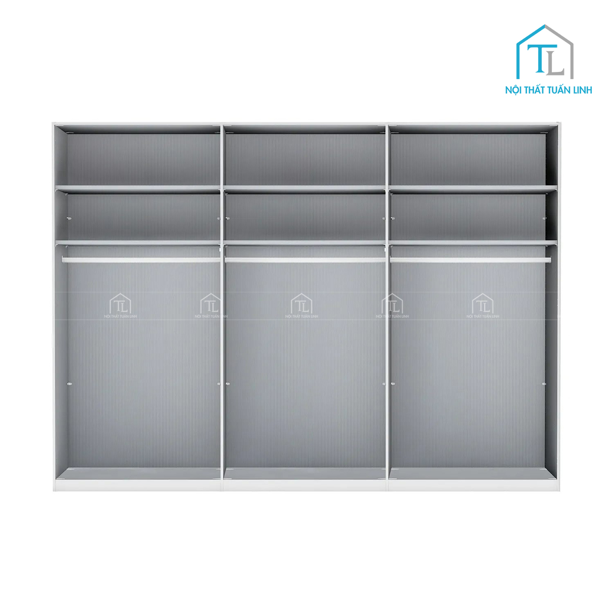 Tủ quần áo MDF 6 cánh kính thiết kế hiện đại cao cấp