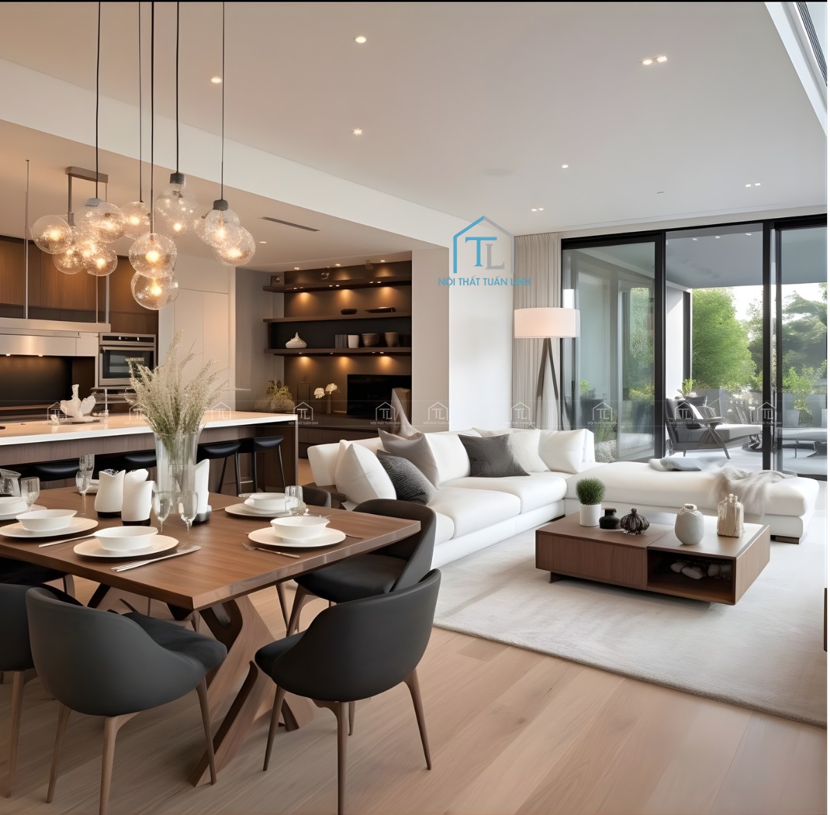 Bố trí phòng khách cho căn hộ chung cư đẹp và hiện đại