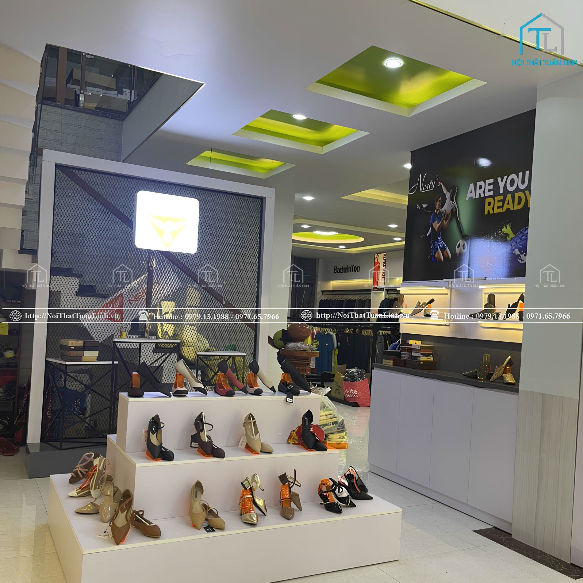 Thi công nội thất Shop thời trang Minh Khang Sport