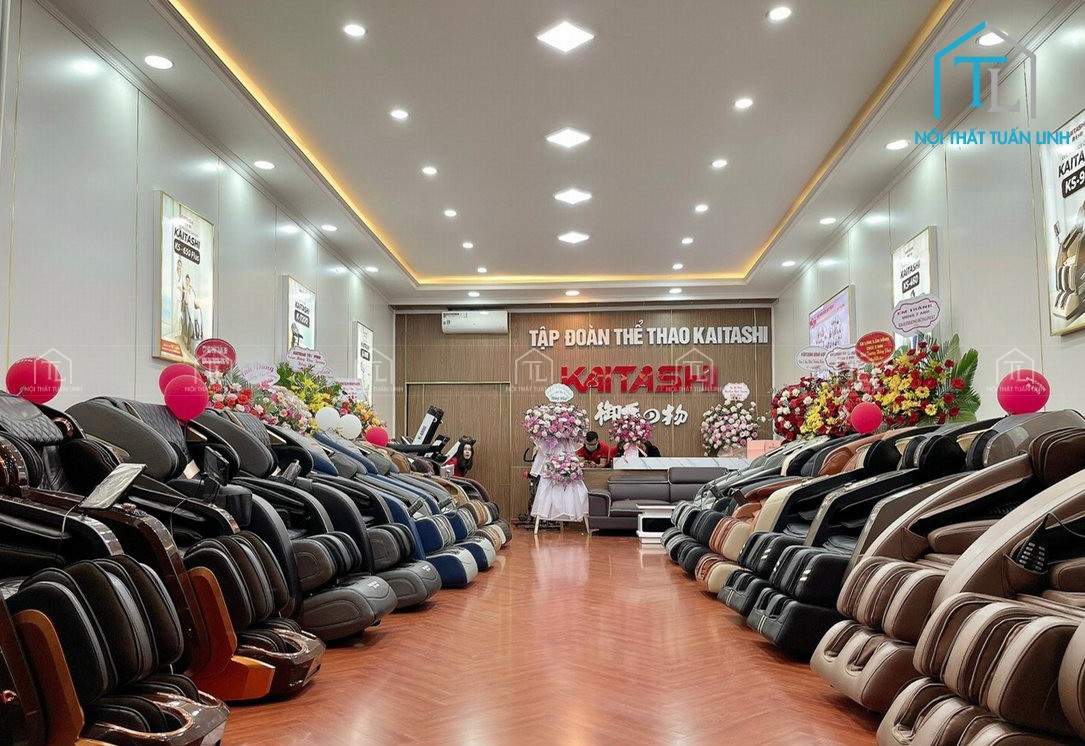 Thi công thiết kế Showroom thể thao trưng bày ghế Massage Kaitashi
