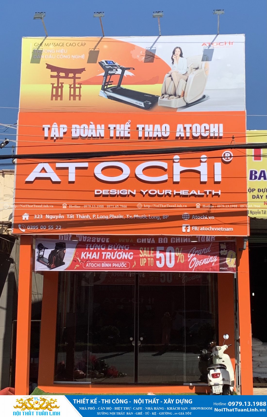 Thiết kế và thi công showroom Tập Đoàn Thể Thao Atochi
