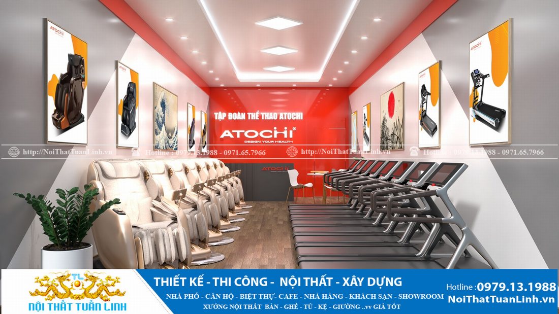 Thiết kế và thi công showroom Tập Đoàn Thể Thao Atochi